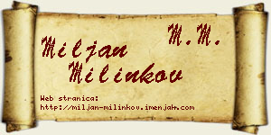 Miljan Milinkov vizit kartica